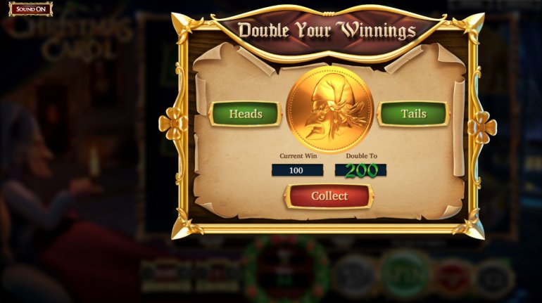 risk – doubling game in Christmas Carol slot machine