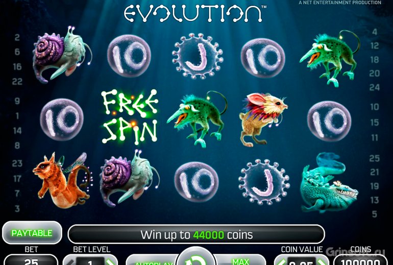video slot Evolution NetEnt
