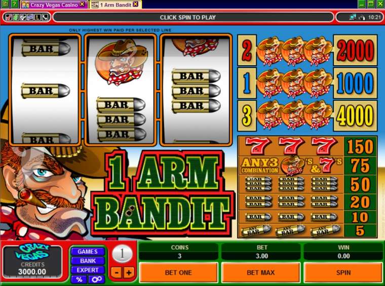 Play 1 Arm Bandit slot