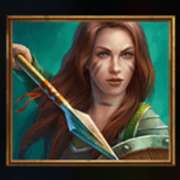 Girl with spear symbol in Wild Warriors slot