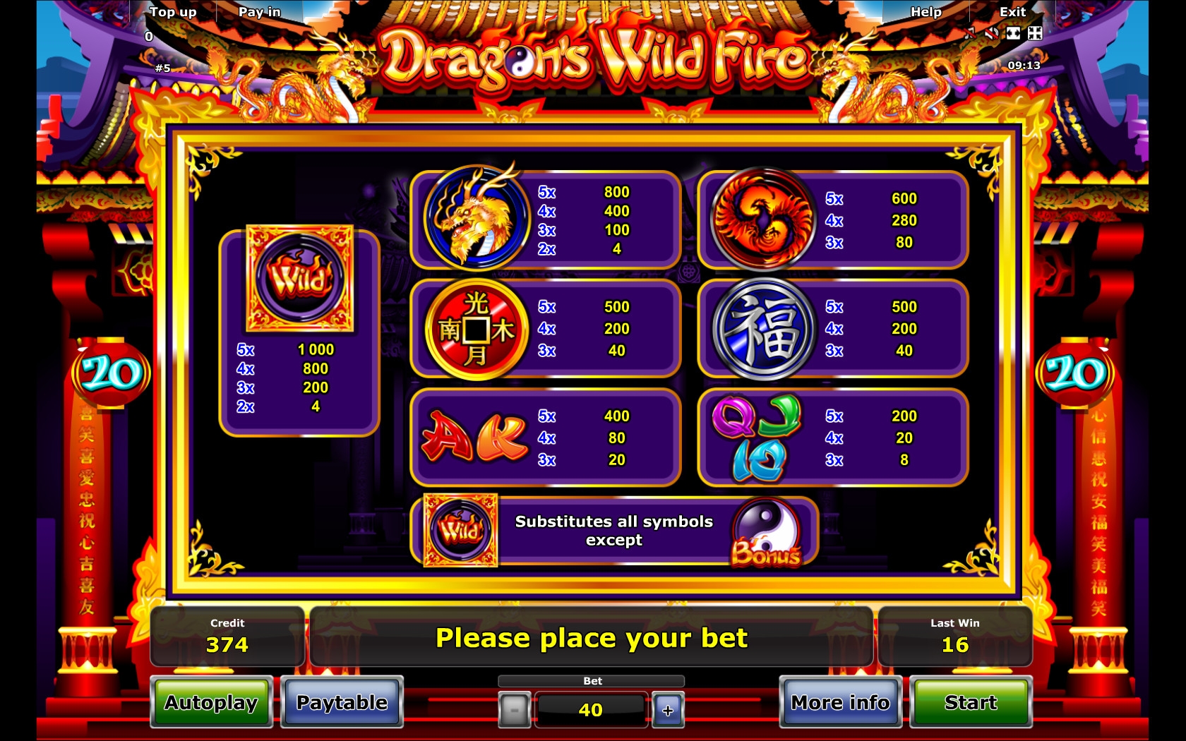 Jogar slots Dragon’s Wild Fire