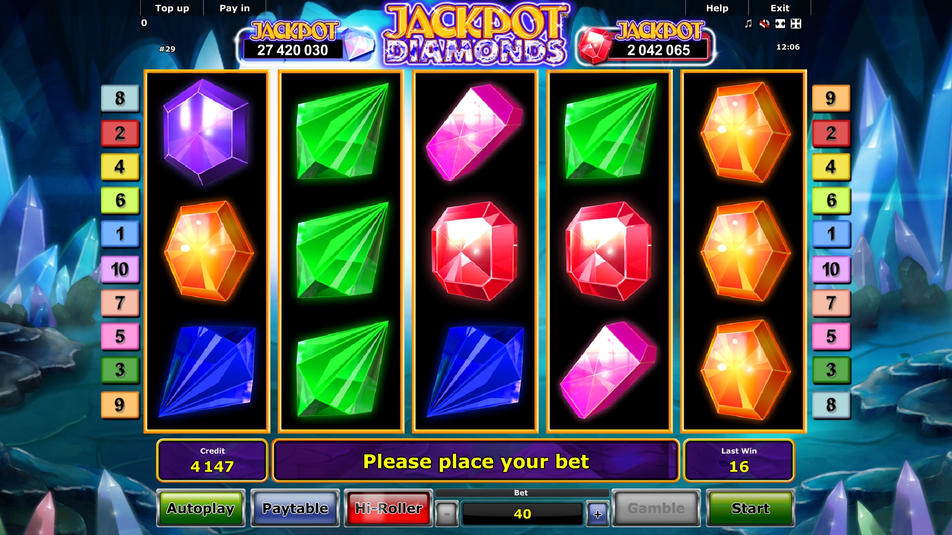 Jogos de slot gratis Diamond Vapor