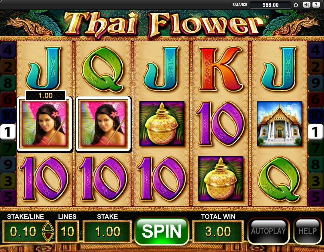 Slot de maquina gratis Thai Flower