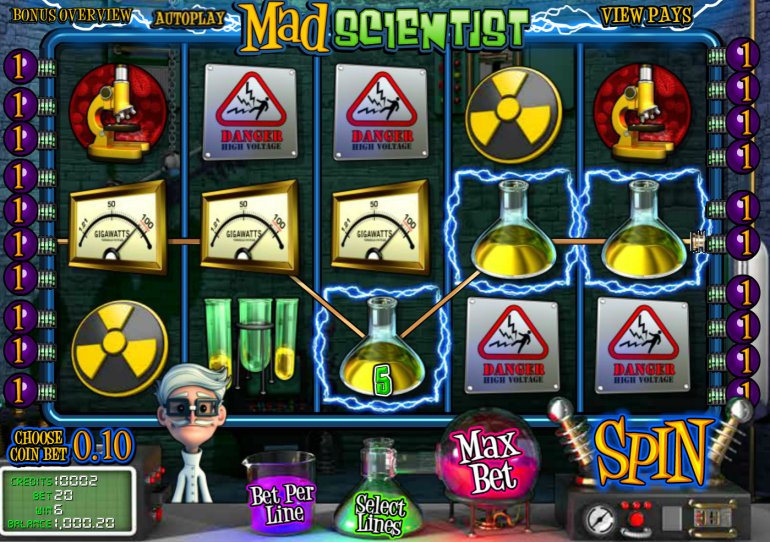 Slot machines about science and scientists (Slots) Casinoz
