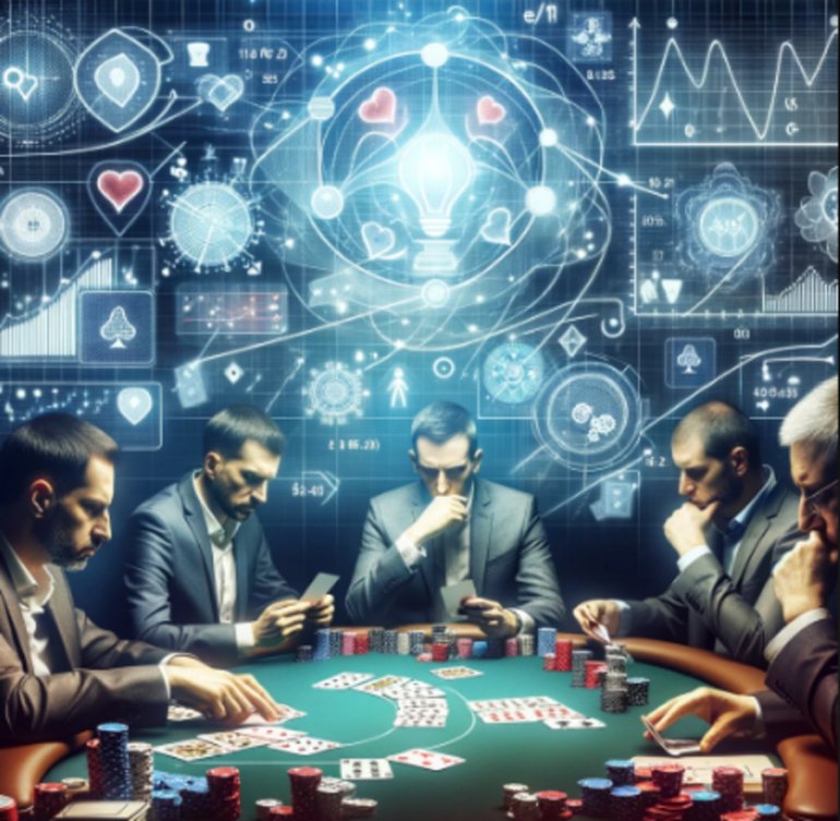 Poker players at the table