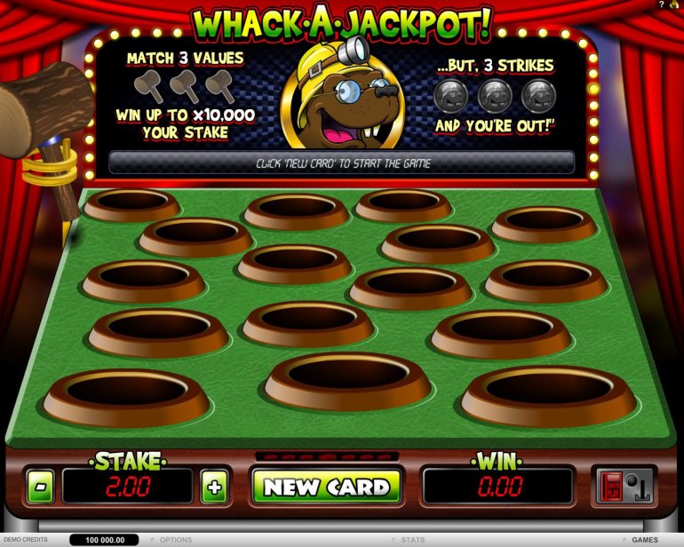 Microgaming game Whack-A-Jackpot