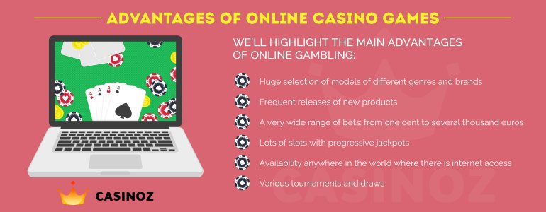 Pros of online casino games
