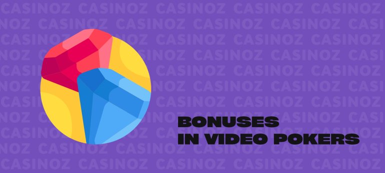 Bonuses in video pokers