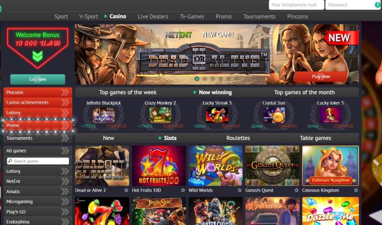 in The first deposit bonus of 100% up to 500 EUR from the Pin-up casino in