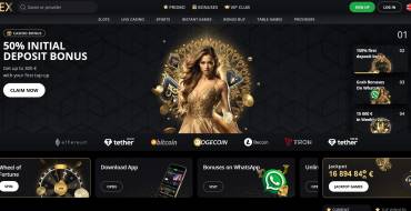 +75% for the third deposit at LEX: LEX online casino