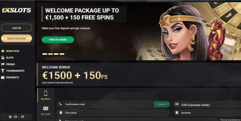 100% Match Bonus up to €300 in 1xSlots Casino