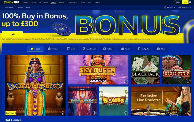 in 100% up to $300 on first deposit at William Hill in