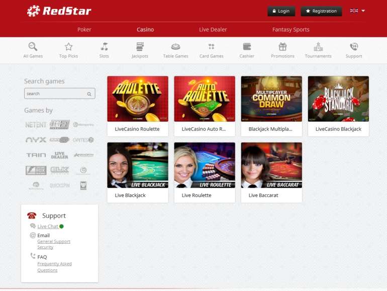 in Red Star Casino Red Star Casino