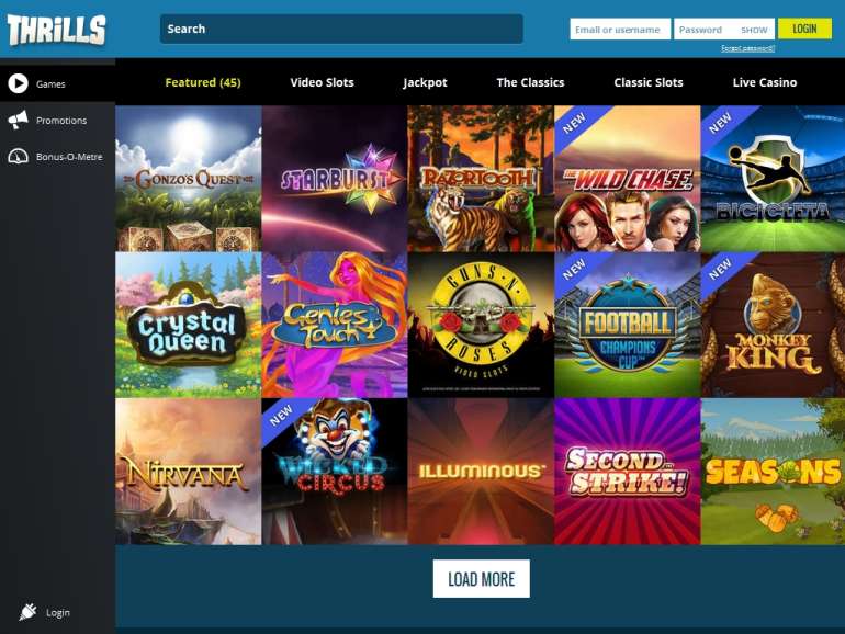 in Thrills Casino Thrills Casino