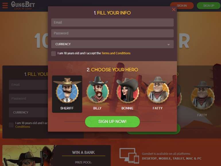 in Gunsbet Casino Gunsbet Casino