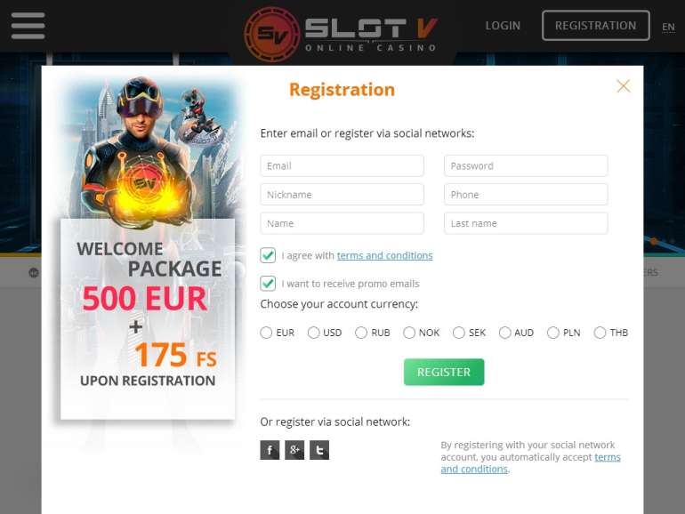 in SlotV Casino SlotV Casino
