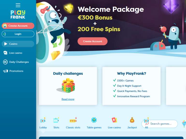 in PlayFrank Casino in PlayFrank casino