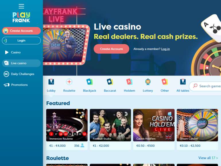 in PlayFrank Casino in PlayFrank casino