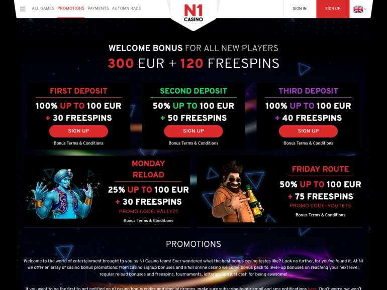 in N1 Casino in N1 casino