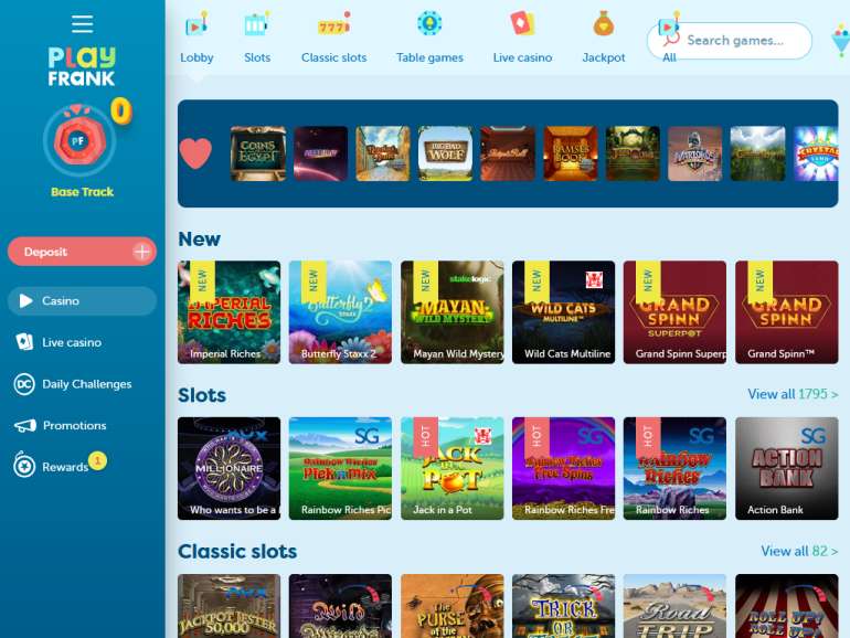 in PlayFrank Casino in PlayFrank casino