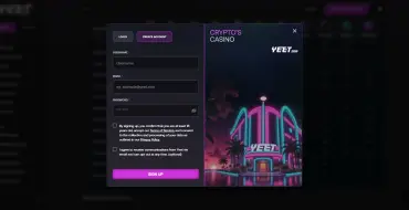 Yeet Casino: Registration