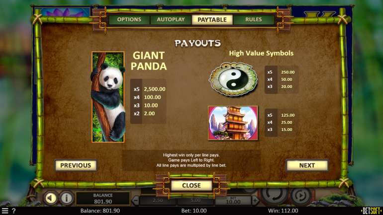 Payouts in a modern video slot in Pay Table Payouts in a modern video slot in Pay Table