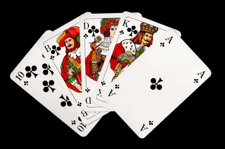 Royal flush of clubs in Royal Flush Royal Flush in Royal Flush