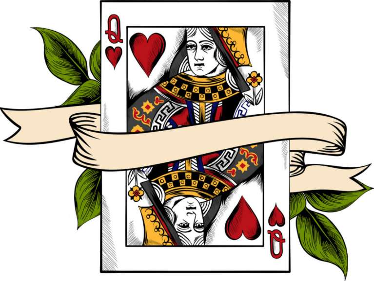 The Queen of cards from the deck in Queen The Queen of cards from the deck in Queen