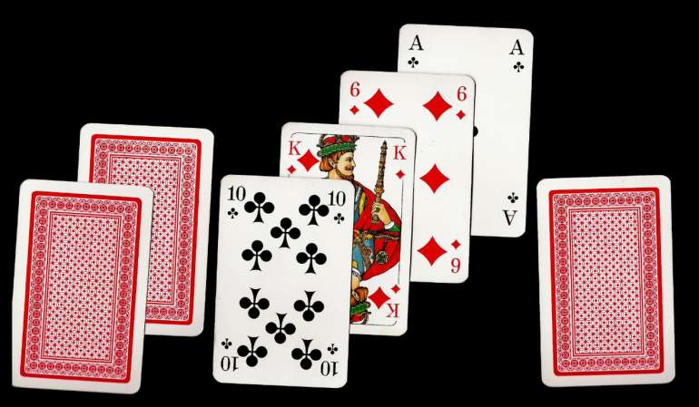 Cards from the deck in Face Down Cards Playing cards in Face Down Cards