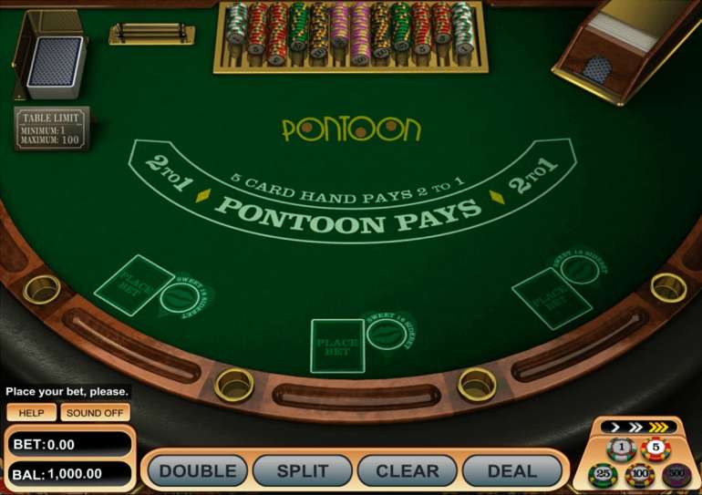 The game of Pontoon from Betsoft in Pontoon Pontoon Betsoft in Pontoon