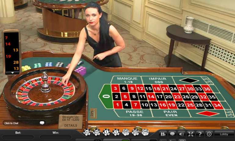 Dealer at casino roulette in Internal Hand Dealer at casino roulette in Internal Hand