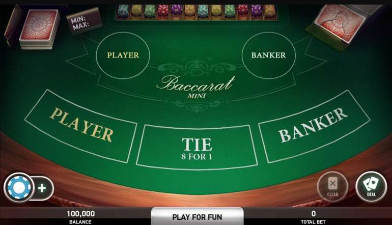 Gambling baccarat game in Mini Baccarat Baccarat in Mini Baccarat