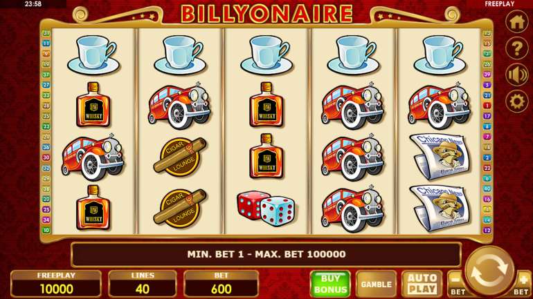 Slot's design in Billyonaire Bonus Buy Billyonaire Bonus Buy