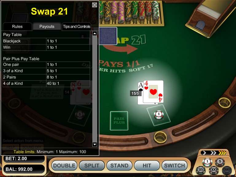 Swap 21 Blackjack