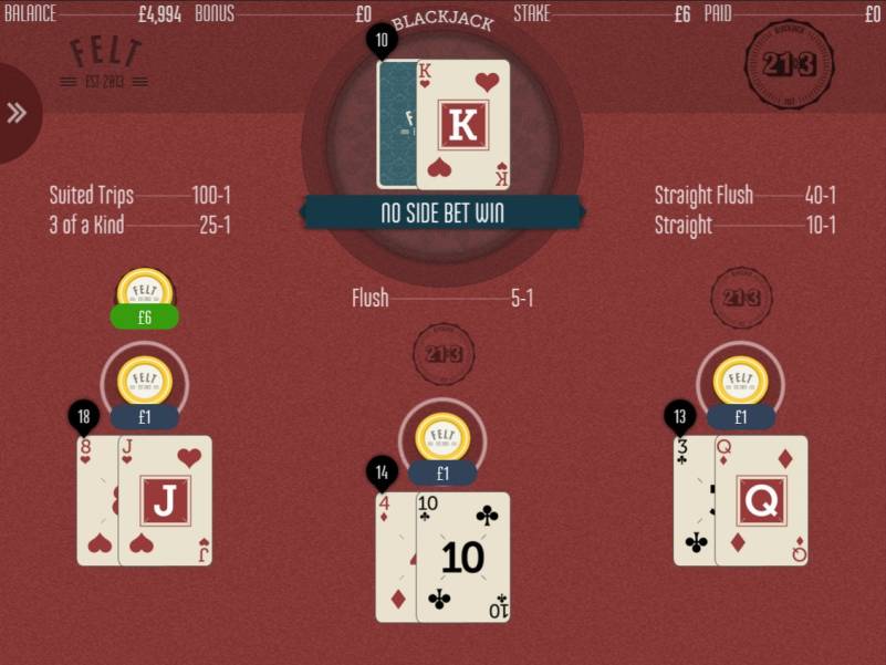 21+3-Blackjack online