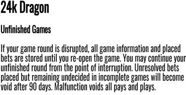 24K Dragon: Rules