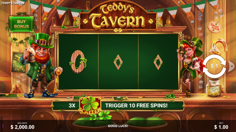 Slot's design in Teddy’s Tavern Teddy’s Tavern