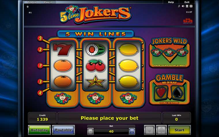 Play 5-Line Jokers slot