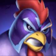 Blue rooster symbol in Rooster Fury slot