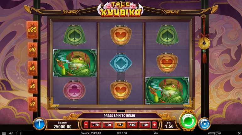 The slot is about Asia in Tale of Kyubiko Theme in Tale of Kyubiko