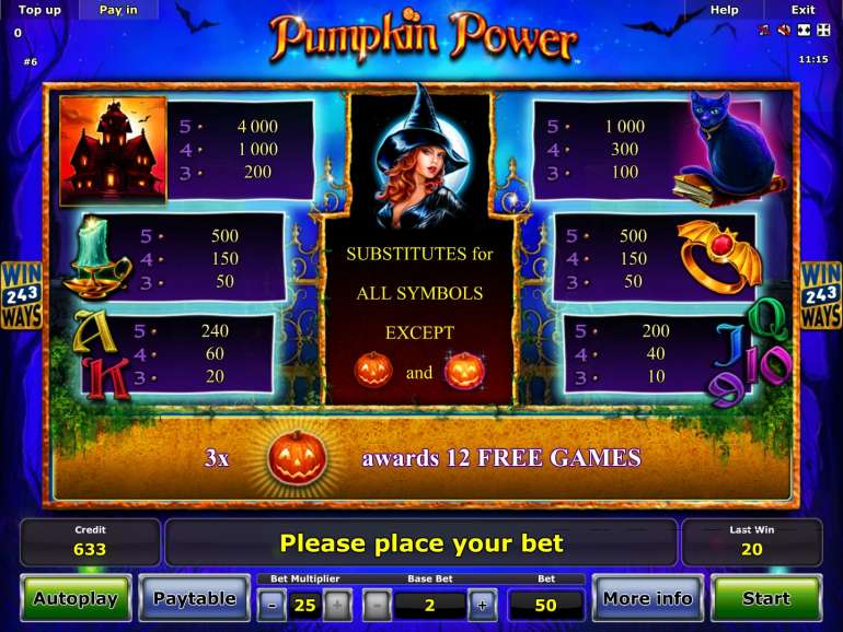 slot machines online pumpkin power