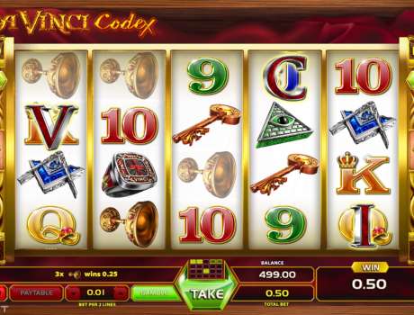 Drop davinci codex slot machine online gameart without