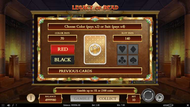Gamble Feature in Legacy of Dead