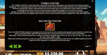 Bandit Megaways: Payout table