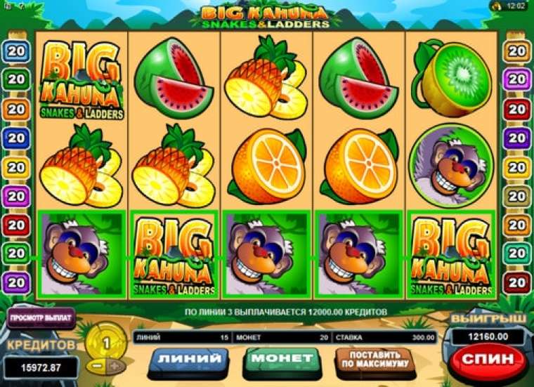 Play Big Kahuna: Snakes and Ladders slot