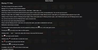 Blazing 777: Rules