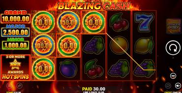 Blazing Cash: Winnings