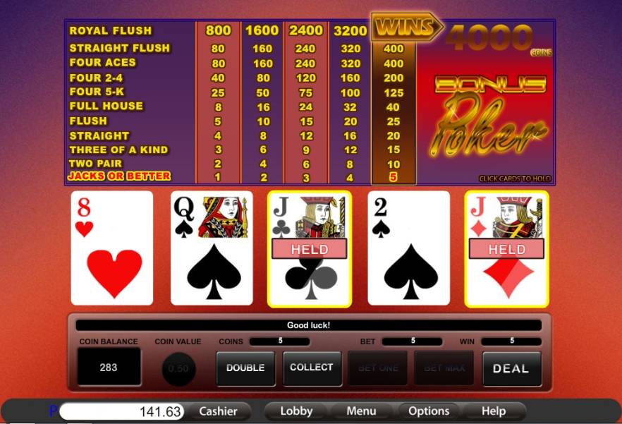 Bonus Poker online