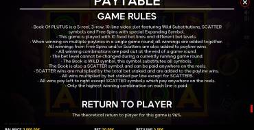 Book of Plutus: Rules