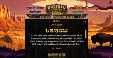Buffalo Trail Dice: Free spins and/or respins